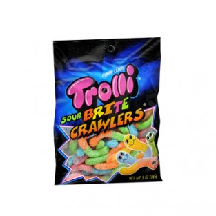 trolli sour brite crawlers stuffed giant plush worm
